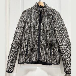 EUC Lands' End Light Shell Jacket with Chevron Pattern | Size M 10-12